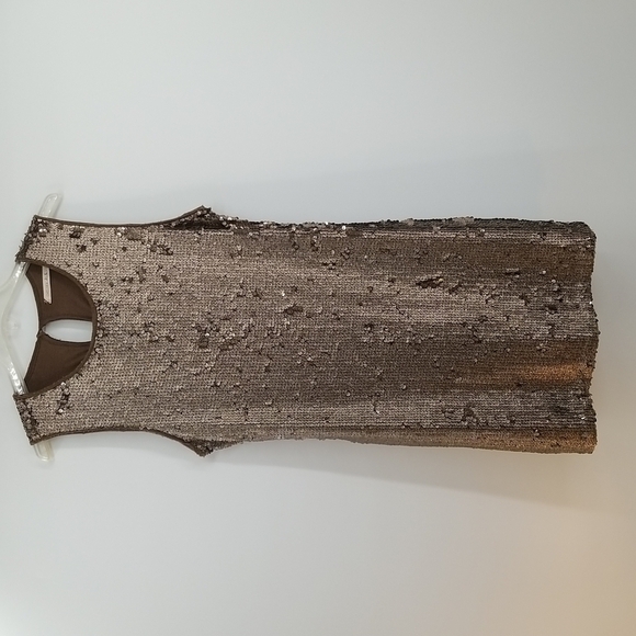 Chelsea & Violet Stretchy Bronze Sequined Dress - Picture 1 of 6